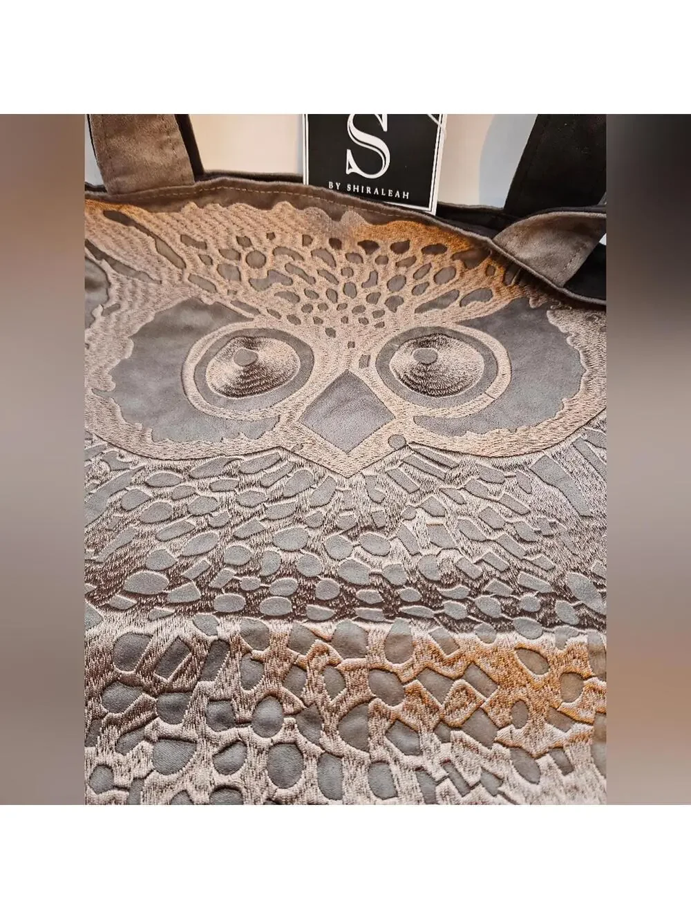 Shiraleah Gray and Tan Tote Bag